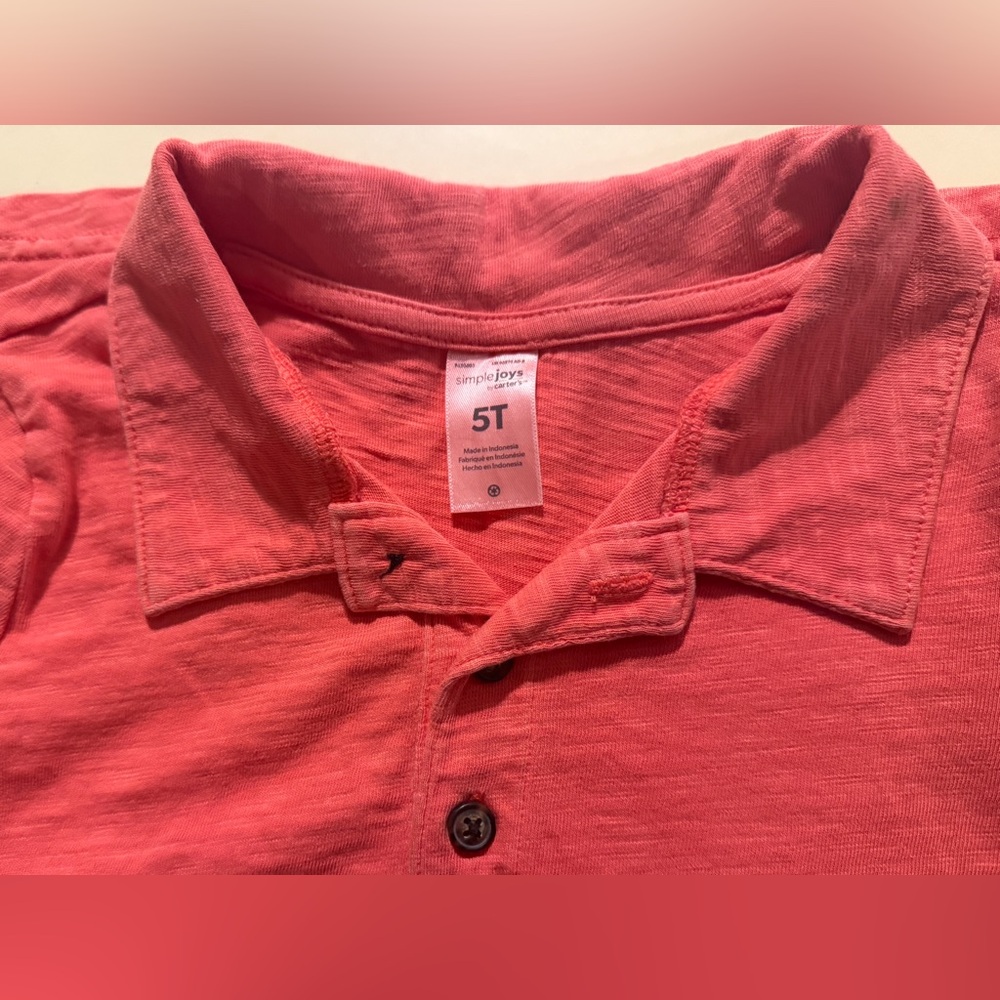 Carters Simple Joys Pair of 5T Polo Shirts - Picture 5 of 8